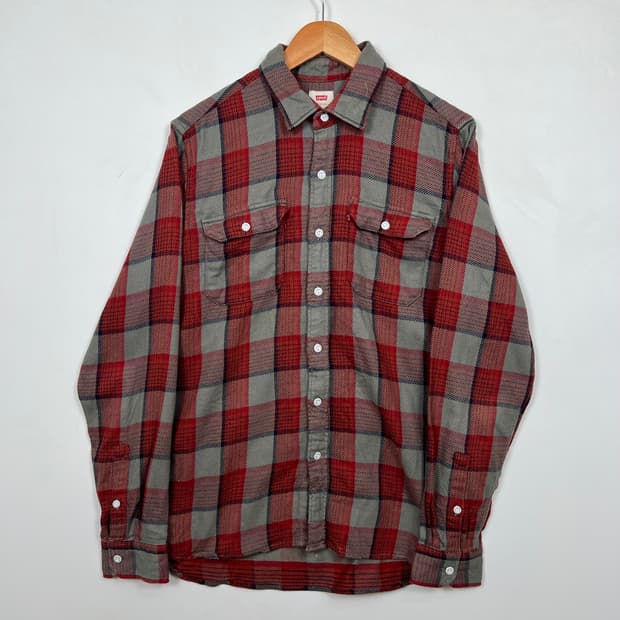 Levis 리바이스 워크 투 포켓 플란넬 체크 셔츠