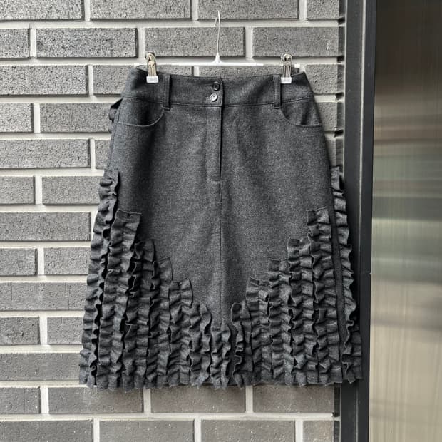 T.H.D LA MAISON 울 프릴 스커트