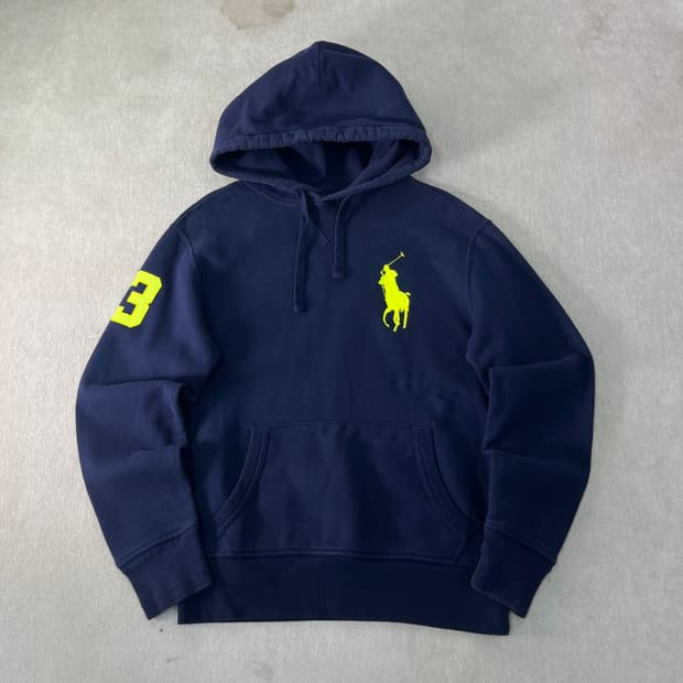 95 폴로랄프로렌 빅포니 네이비 3라인 후드티 