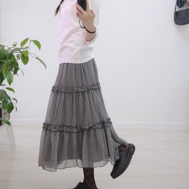Catherine cottage check Skirt