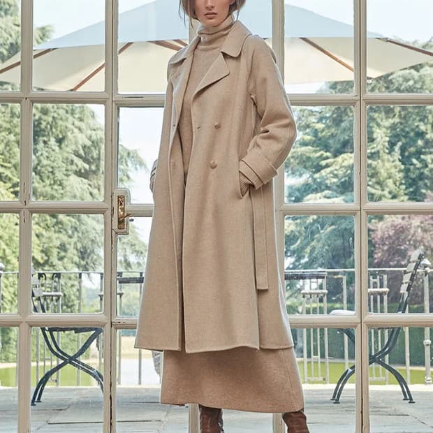 막스스튜디오 울캐시 핸드메이드 롱코트