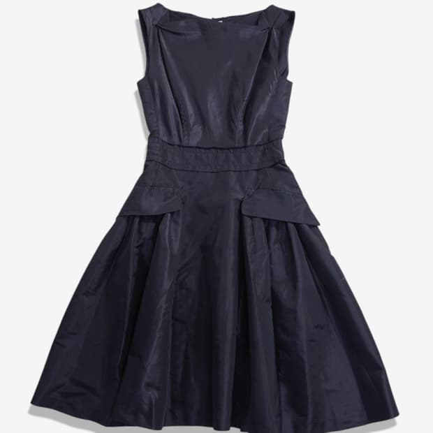 Prada Navy Silk Blend Dress