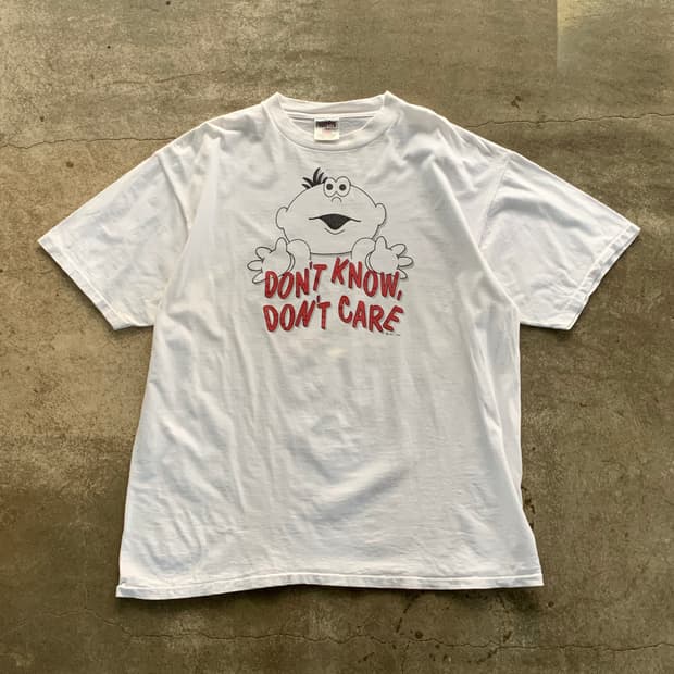 90s DON’T KNOW DON’T CARE 프린팅 티셔츠