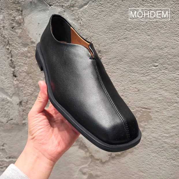 [premium] 메르시 스티치 로퍼 구두 블랙