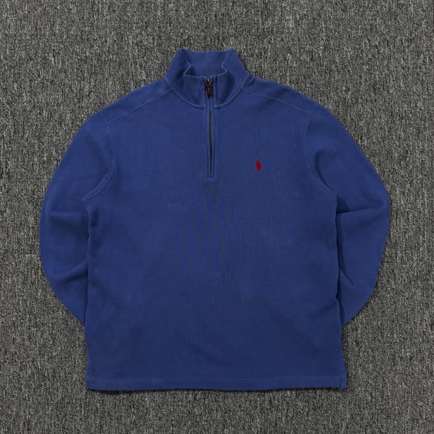 폴로 랄프로렌 코튼 하프 집업 스웨터