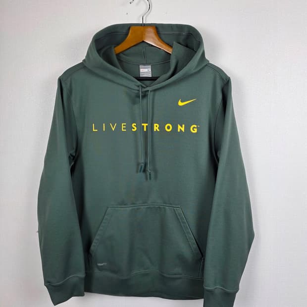 [희귀] 나이키 남성 LIVE STRONG 캠페인 후디 올리브그린 M
