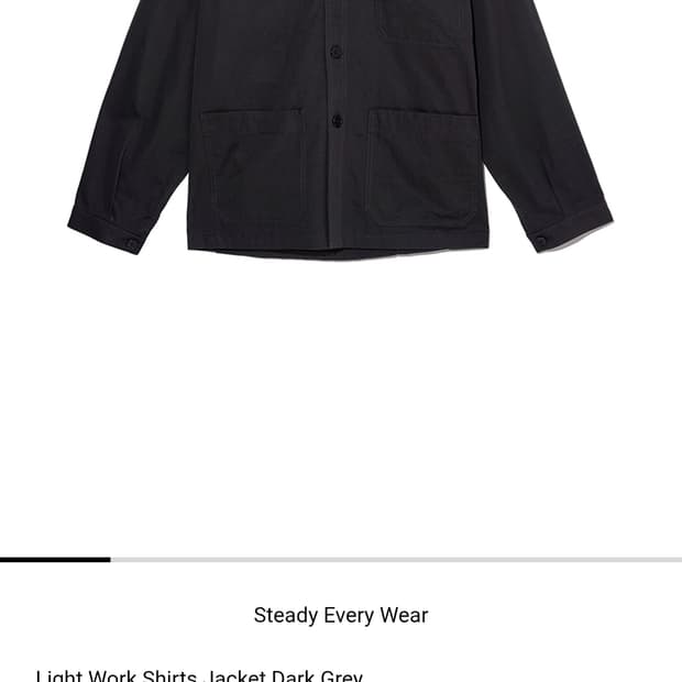 스테디 에브리웨어 워크셔츠자켓 다크 그레이 2사이즈