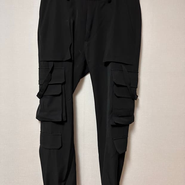 (새상품급!!) 준지 블랙 카고 조거 팬츠 46 사이즈