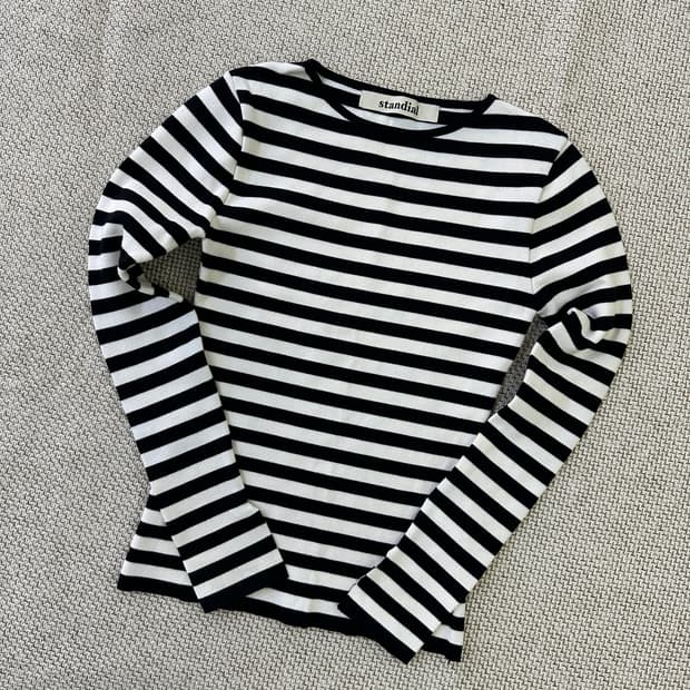 F standial 스트라이프 긴팔티 0326D