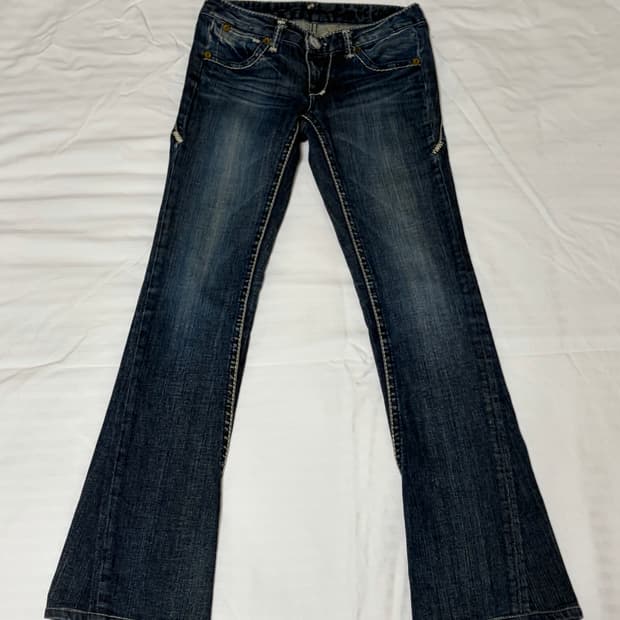 코데즈컴바인 스티치 부츠컷 데님 청바지