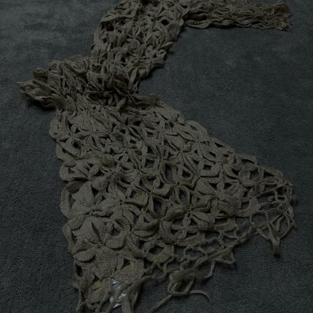 Vintage grunge punk mood fishnet scarf