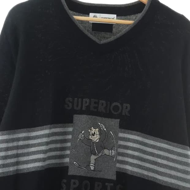 (XL) 브랜드빈티지 니트 슈페리어 블랙 올드스쿨-10232