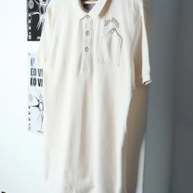 (L-XL) 리바이스 반팔 카라 티셔츠 포켓 화이트 올드스쿨-1366E