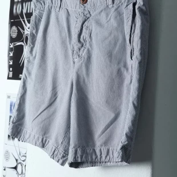 (L-XL) 홀리스터 반바지 팬츠 스트라이프 면-1B9F