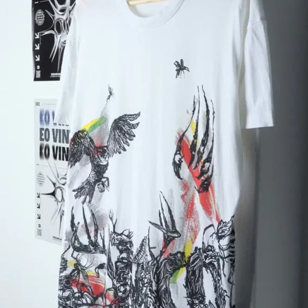 (L-XL) 브랜드빈티지 반팔 티셔츠 알렉산더 맥퀸 한정판-13B68