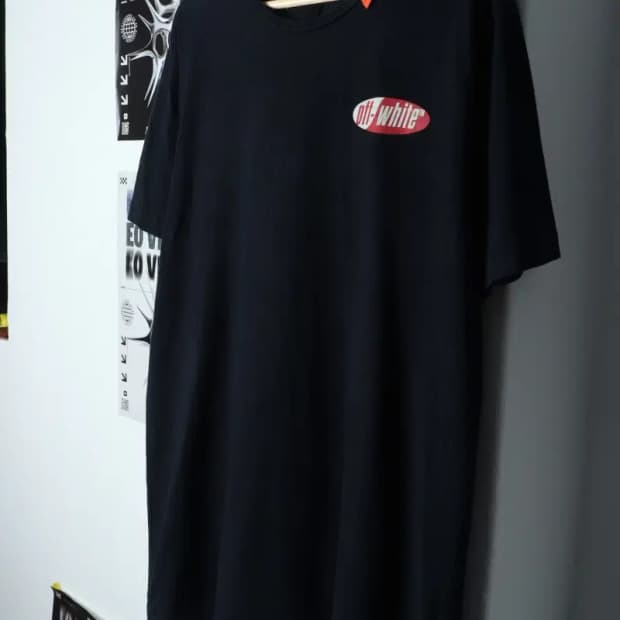 (L-XL) 브랜드빈티지 반팔 티셔츠 오프화이트 블랙-13BED