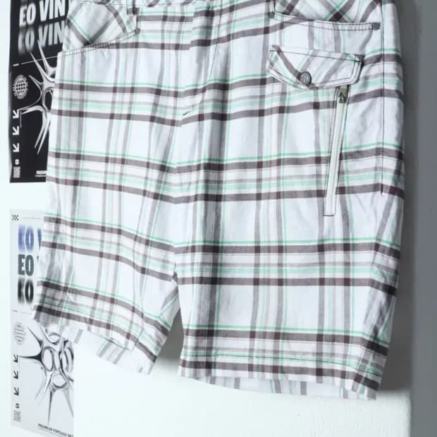 (L-XL) 레노마 반바지 팬츠 체크 면 한정판-1C7A