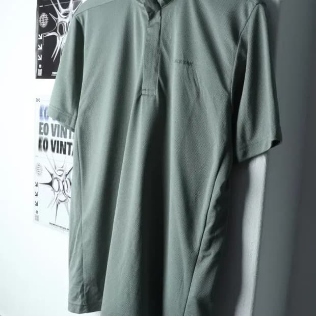 (L) 블랙야크 반팔 카라 티셔츠 기능성 카키-14708