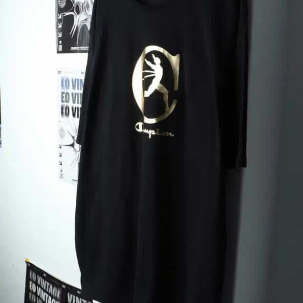 (3XL-4XL) 챔피온 반팔 티셔츠 빅사이즈 블랙 올드스쿨-14716