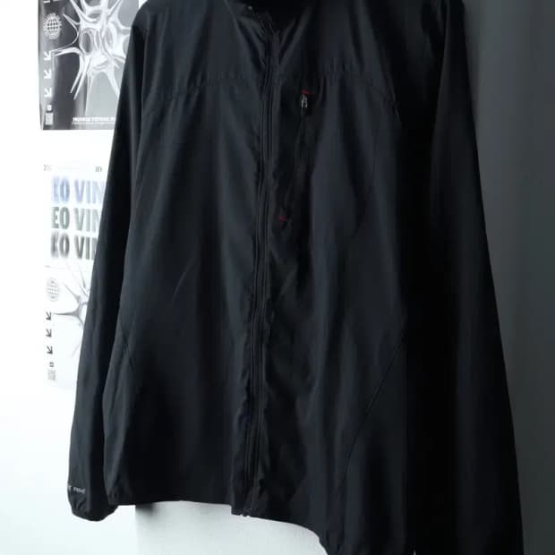 (L-XL) 언더아머 집업 바람막이 점퍼자켓 블랙 올드스쿨-14AE9