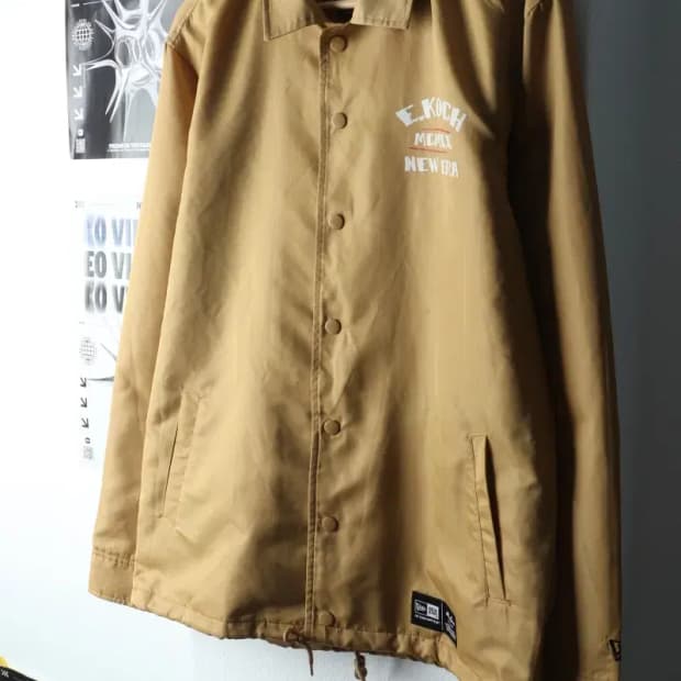 (L-XL) 뉴에라 바람막이 야구점퍼자켓 블루종 코치 브라운-14AF1