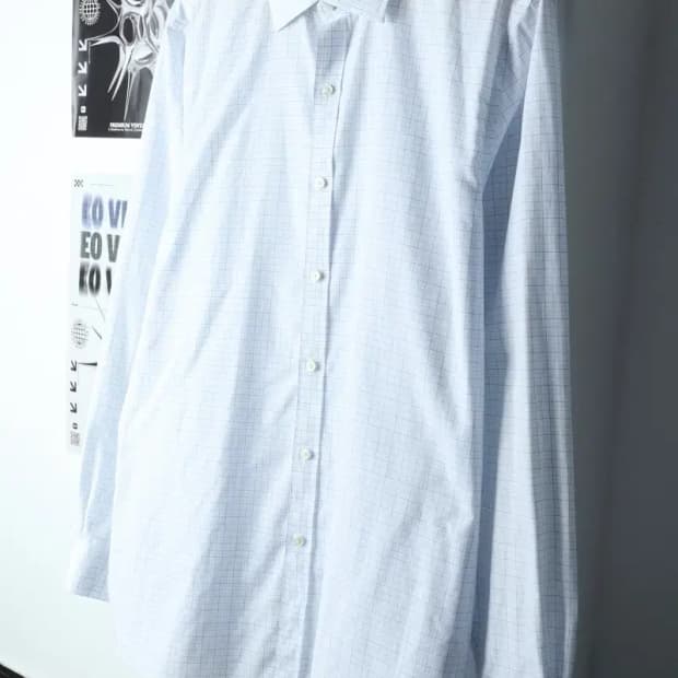 (2XL) 브룩스브라더스 셔츠 남방 체크 연블루-14BD8
