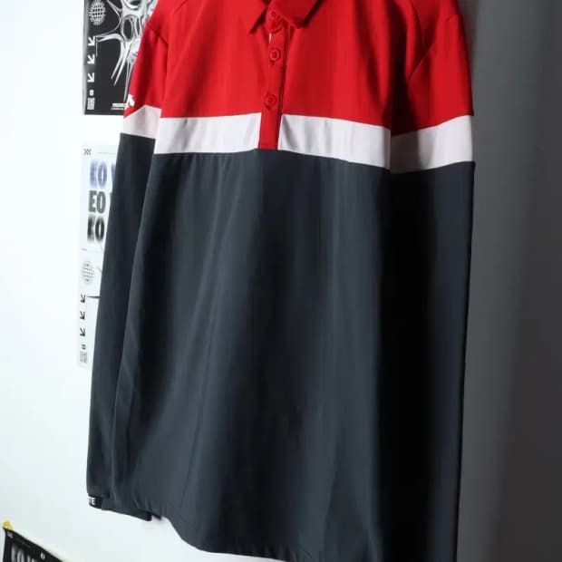 (2XL) 데상트 카라 긴팔티셔츠 빅사이즈 기능성 기모-14D3E