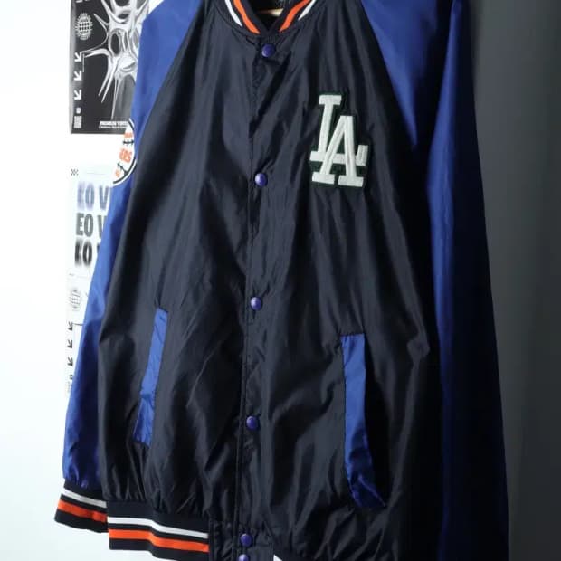 (M-L) MLB 엠엘비 바람막이 야구점퍼자켓 블루종 LA-14DCD