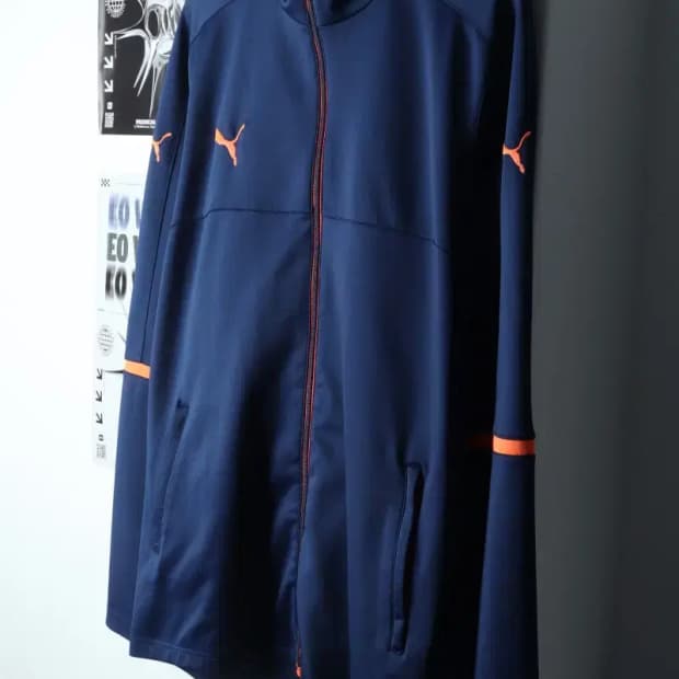 (2XL) 퓨마 집업져지 트랙탑 빅사이즈 네이비-1500E