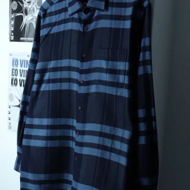 (2XL) 닥스 셔츠 남방 빅사이즈 체크 기모-15361