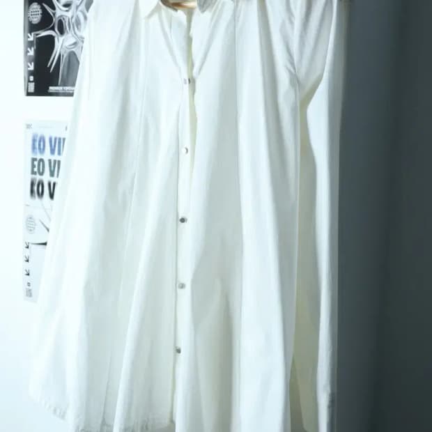 W(M-L) 랑방 셔츠 남방 화이트 무지 블라우스-15388