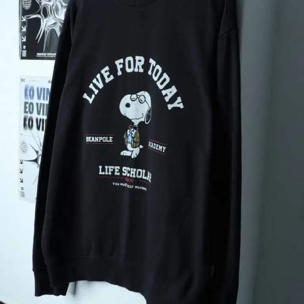 (L-XL) 빈폴 맨투맨 티셔츠 스누피 한정판-153EB