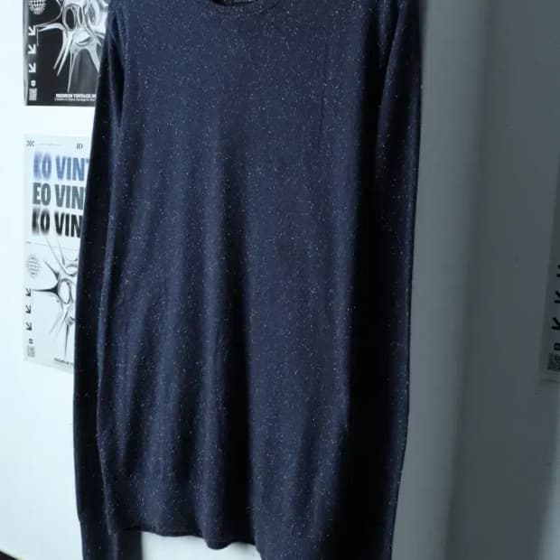 (L-XL) 타미힐피거 니트 패턴 네이비-153F6