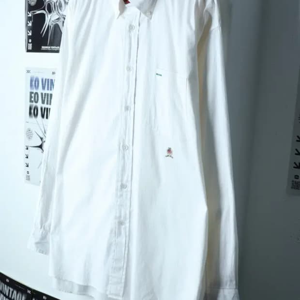 (XL-3XL) 타미힐피거 셔츠 남방 빅사이즈 화이트 올드스쿨-15404