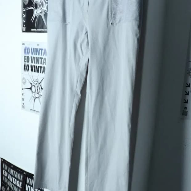 W(2XL) 발망 슬랙스 경량 바지 빅사이즈 밴딩-2115