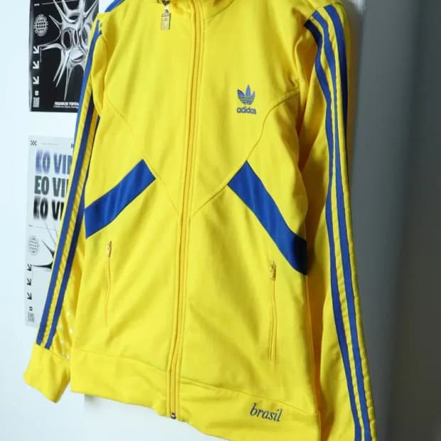W(L-XL) 아디다스 집업져지 트랙탑 브라질 국가대표 한정판-15477