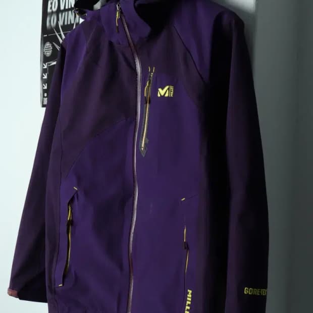 W(XL) 밀레 집업 바람막이 점퍼자켓 고어텍스 방수 퍼플-1550C