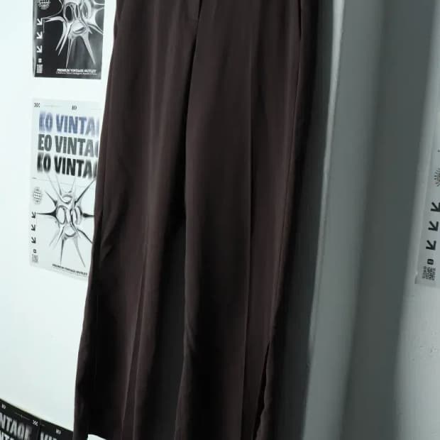 W(L) 브랜드빈티지 슬랙스 경량 바지 잇미샤 브라운-2169