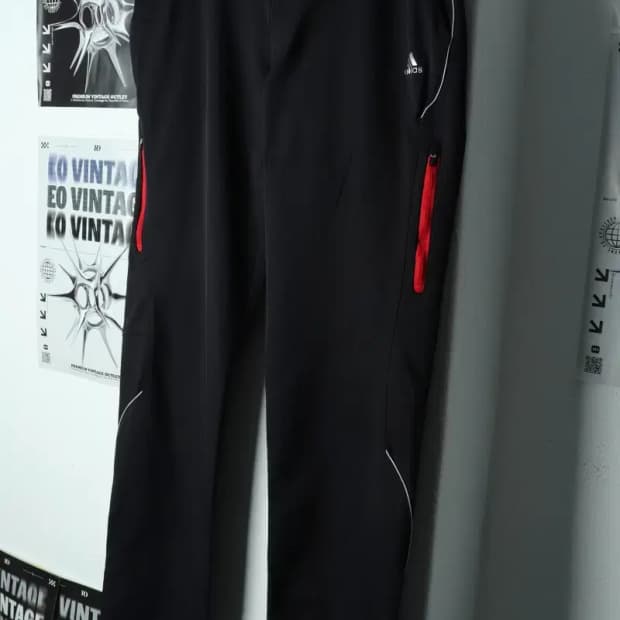 (2XL) 아디다스 슬랙스 경량 바지 빅사이즈 블랙 폴리-216C