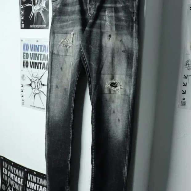 (XL) 디스퀘어드 청바지 데님 아메카지 흑청-218D