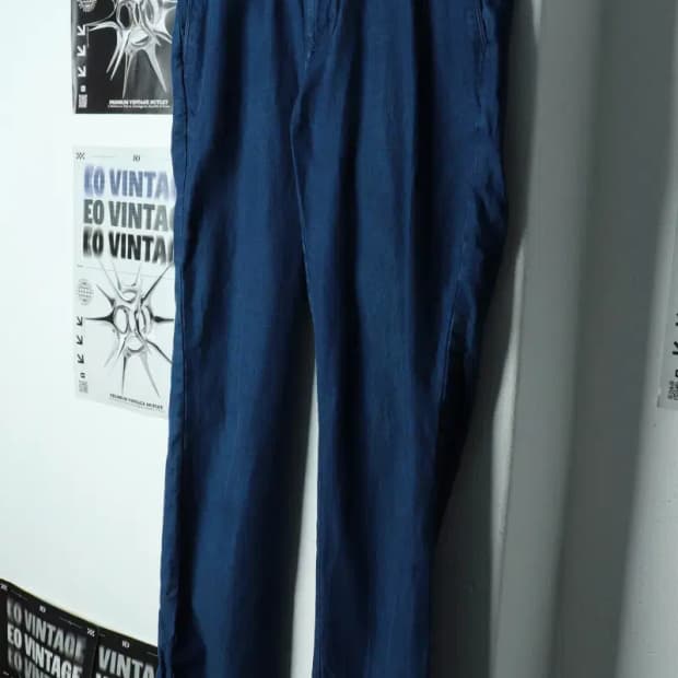 (L-XL) 타미힐피거 면바지 팬츠 네이비 일자핏-218E