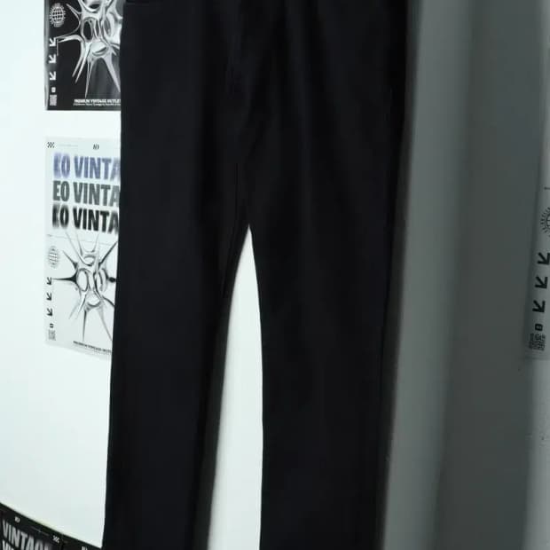 W(XL-2XL) 타미힐피거 면바지 팬츠 빅사이즈 블랙-2196