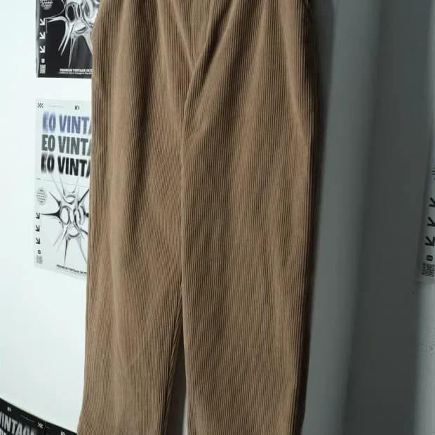 (L-XL) 에디바우어 트레이닝복 바지 브라운 코듀로이 밴딩-21A1