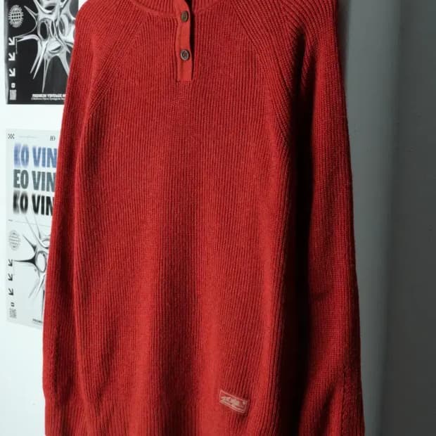 (L) 에디바우어 니트 목폴라 주황-1565F