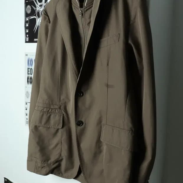 (XL) 닥스 집업 바람막이 점퍼자켓 카키 내피-156B4