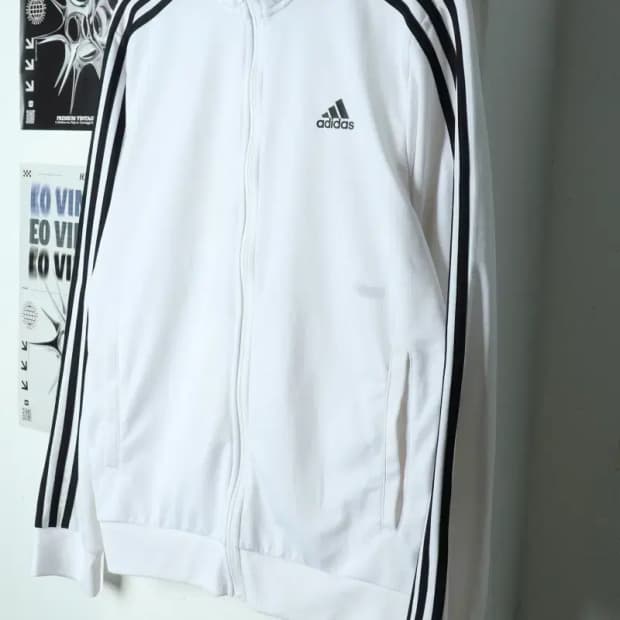 (XL) 아디다스 집업져지 트랙탑 화이트 대장-156B8