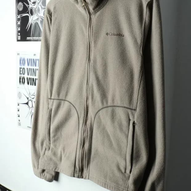(XL) 컬럼비아 집업 바람막이 점퍼자켓 후리스 카키-15706
