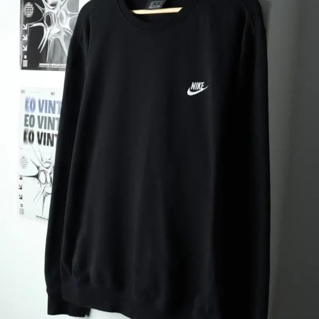 (XL-2XL) 나이키 맨투맨 티셔츠 빅사이즈 블랙 올드스쿨-15718