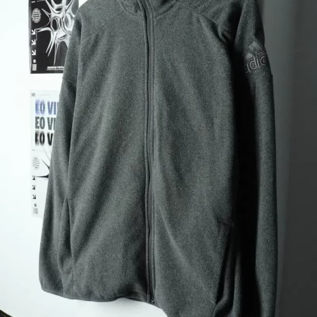 (XL) 아디다스 집업 바람막이 점퍼자켓 후리스 그레이-1575A