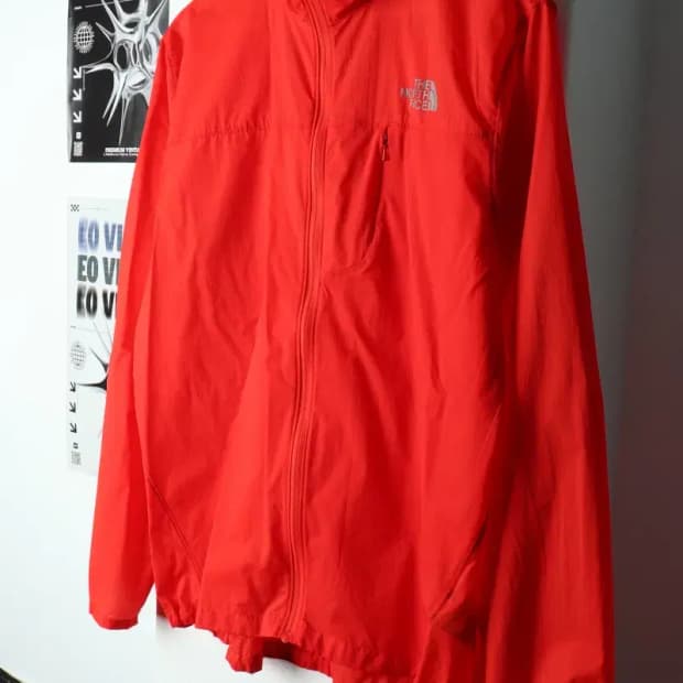 (M-L) 노스페이스 집업 바람막이 점퍼자켓 경량 주황-1575F